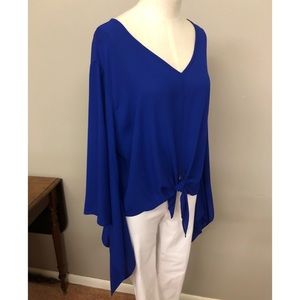 Joseph Ribkoff royal blue bell sleeve top